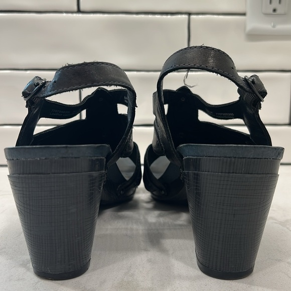 Dansko Nina Metallic Brown Leather Flower Sandals Heels Nailhead Detail Clog 41 - Picture 6 of 16